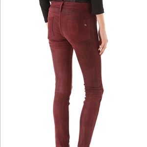 Rag & Bone leather skinny jeans 27